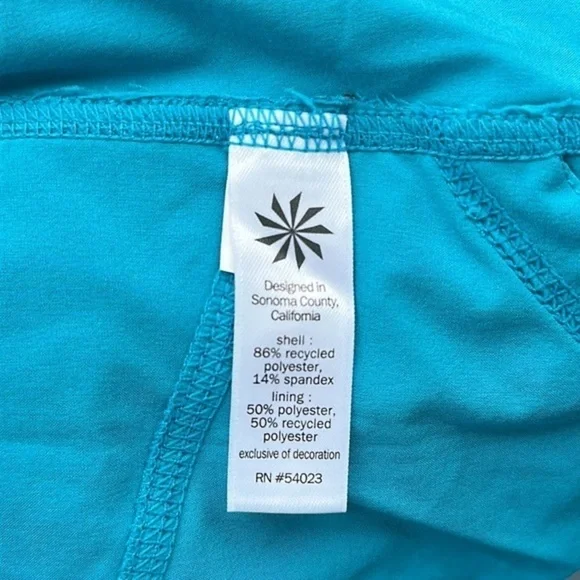 Athleta ‘Ready Set’ Athletic Shorts in Turquoise Blue Size Small - Picture 8 of 10